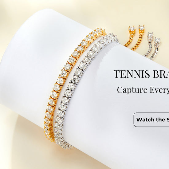 Moissanite 3MM and 4MM Tennis Bracelet in sterling silver, elegant wristwear with brilliant sparkle for everyday and gift occasions